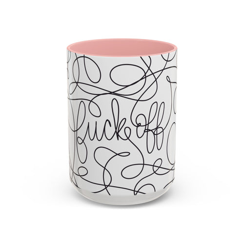 Fuck Off Cursive Line Art Mug